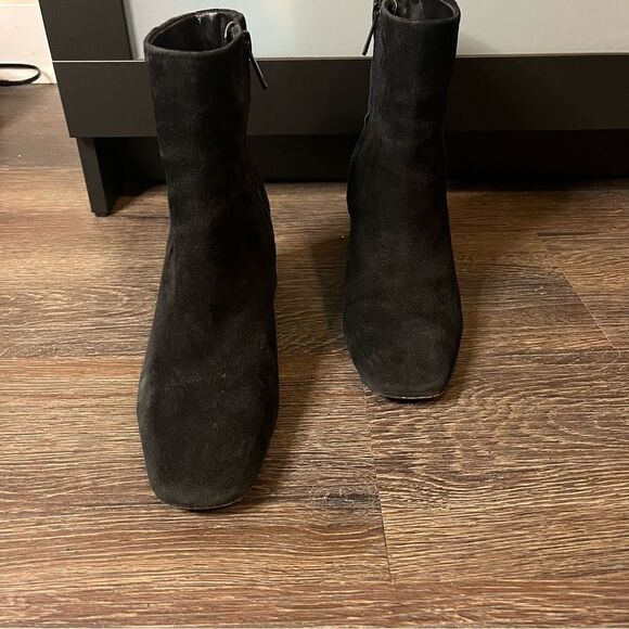 SAM EDELMAN DARUBY BOOTIE IN BLACK SUEDE - Picture 5 of 14